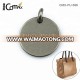 No Fade Alloy Round Charms Custom Logo Metal Hang Tag For Bags