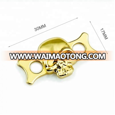 Zinc Alloy Nickel-Free Golden Plated Metal Logo Tags For Cloths
