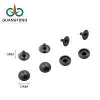 High Quality 13 mm Black Nickel Mushroom Cap Single Head Metal Rivets for Bag